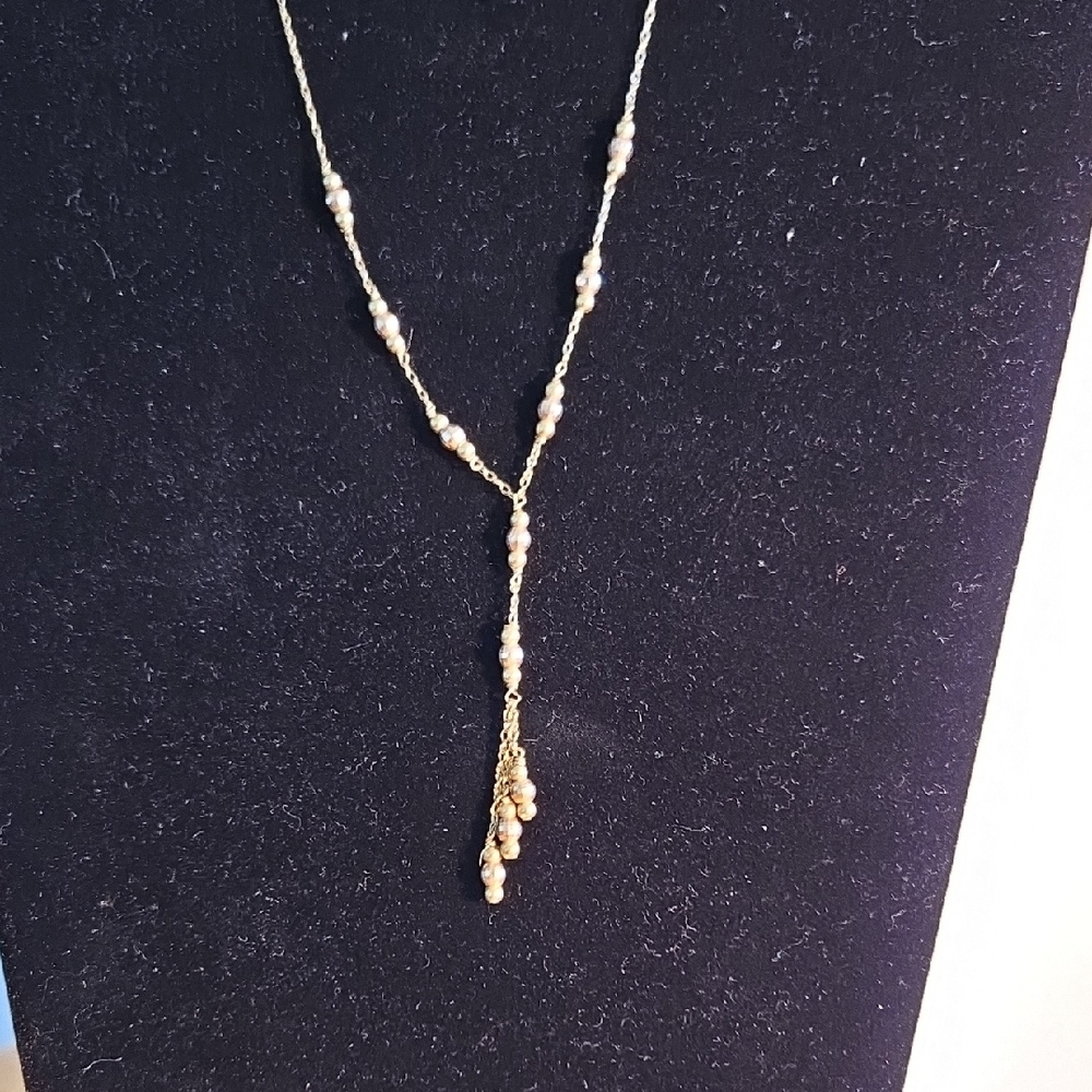 Elegant 14kt Gold "Y" Necklace